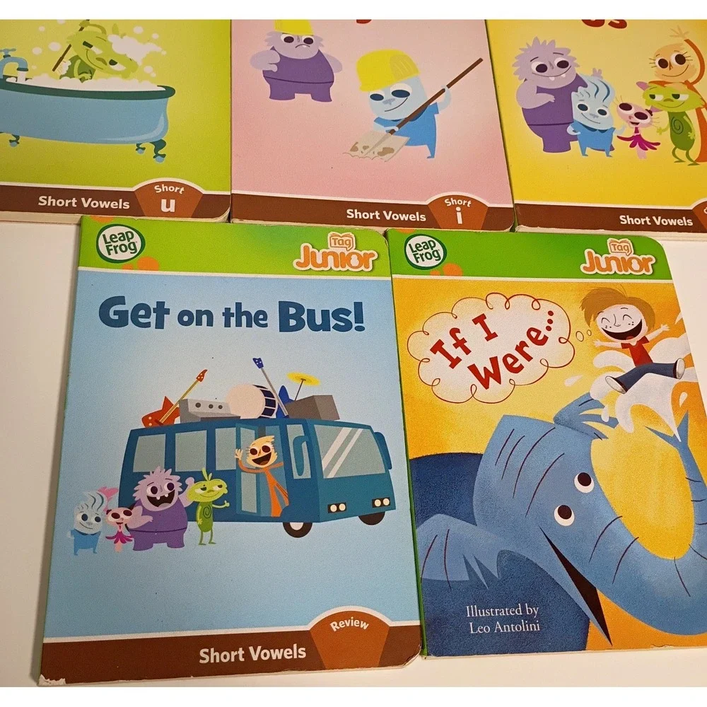 LeapFrog Tag Junior Set of 8 Books Short Vowels Set Plus If I Were, No Reader